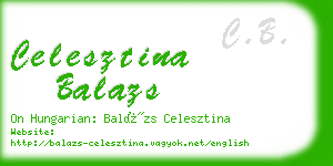celesztina balazs business card